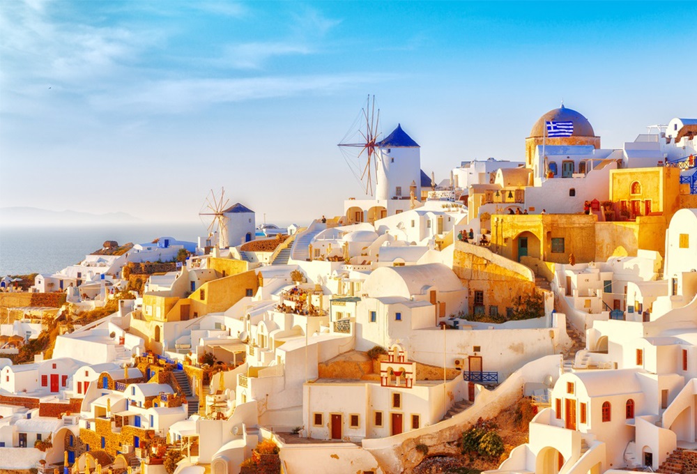 Διαφήμιση στο Αεροδρόμιο της Σαντορίνης